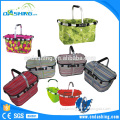 Small collapsible cooler bag foldable gift shopping basket
